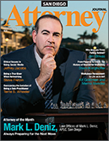 Image of Attorney Journal featuring Mark L. Deniz as Attorney of the Month