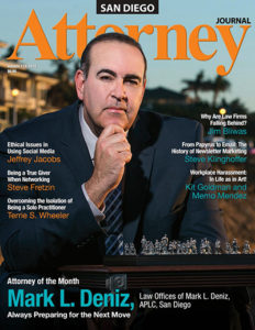 Image of Attorney Journal featuring Mark L. Deniz as Attorney of the Month