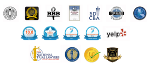 State Bar of California | National College for DUI Defense | BBB | Member of The State Bar Of California | San Diego County Bar Association | Top Rated State Bar Certified Lawyer Referral Service | California DUI Lawyers Association | 10.0 Avvo Rating