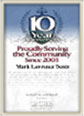 10 Year | Proudly Serving the Community Since 2003 Mark Lawrence Deniz